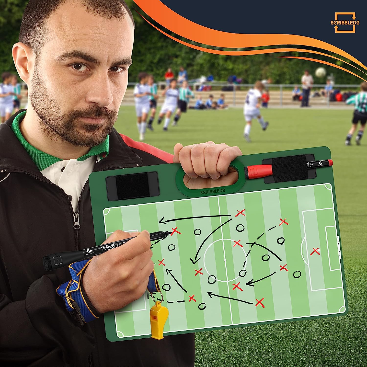 double side magnetic soccer board for coaches 15x10.5