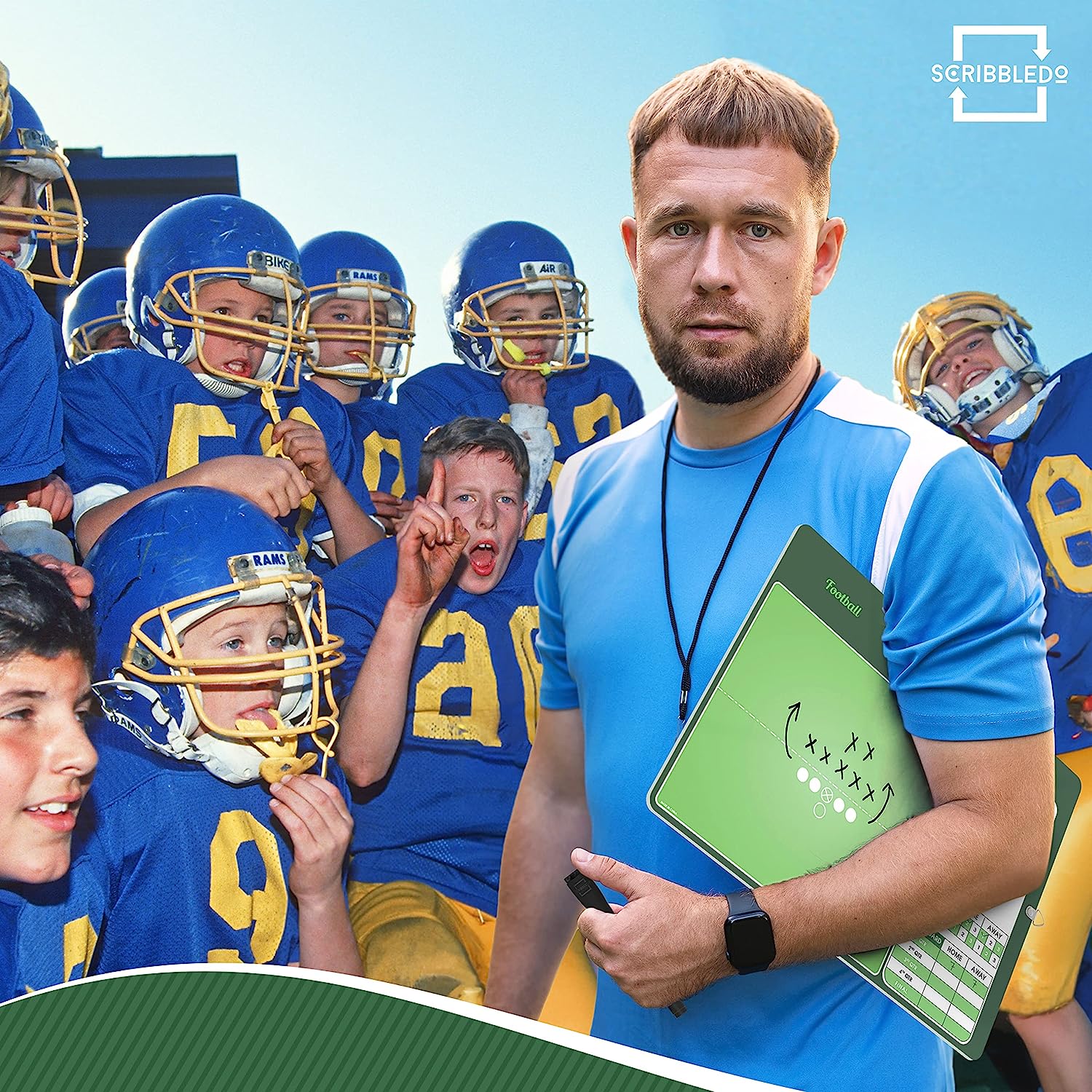 football dry erase board for coaches 15x10.5