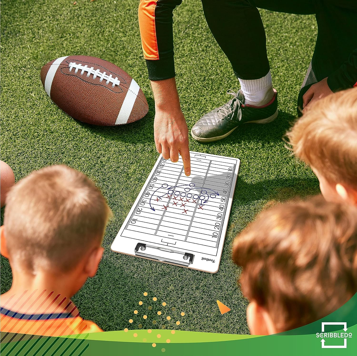 scribbledo football play board for coaches 15"x9"