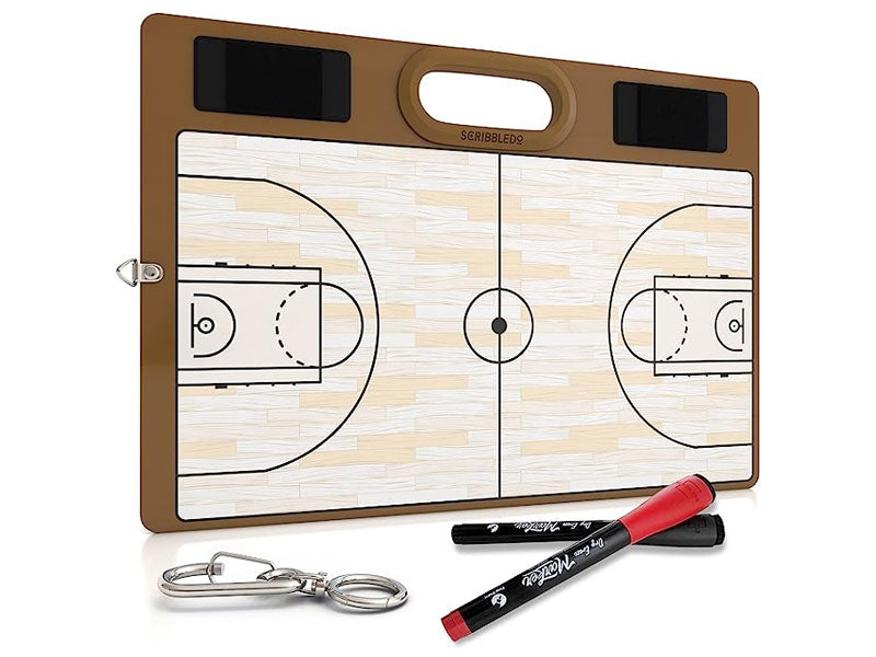 Basketball Dry Erase Board for Coaches 15x10.5 with Markers