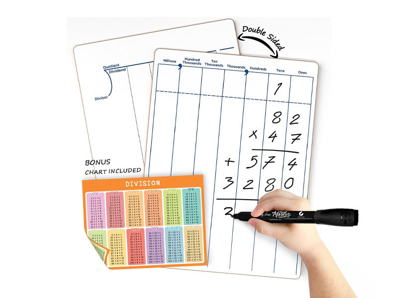 Scribbledo Division & Place Value Whiteboard 9"x12"