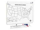 Dry Erase Double Sided United States Map 11"x14"