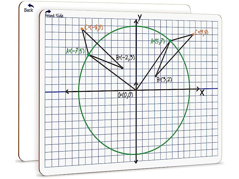 xy axis graph lap board 9x12