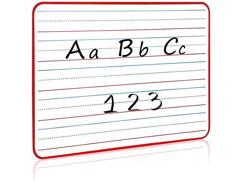 Magnetic Double Sided Ruled Whiteboard 9"x12"