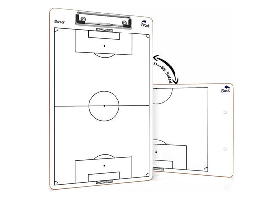Double Sided Soccer Dry Erase Clipboard 15"x9"