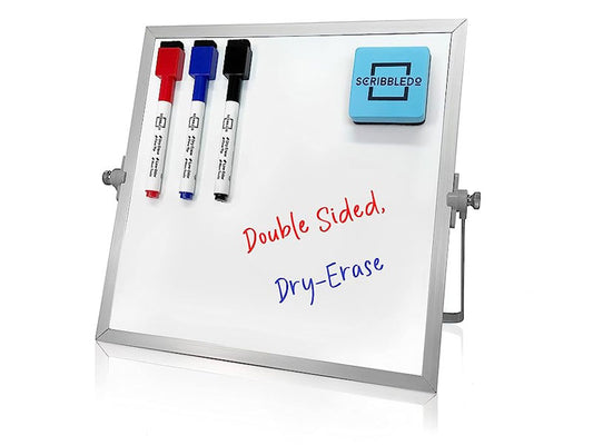 magnetic desktop easel with stand 10x10 with markers and erasers